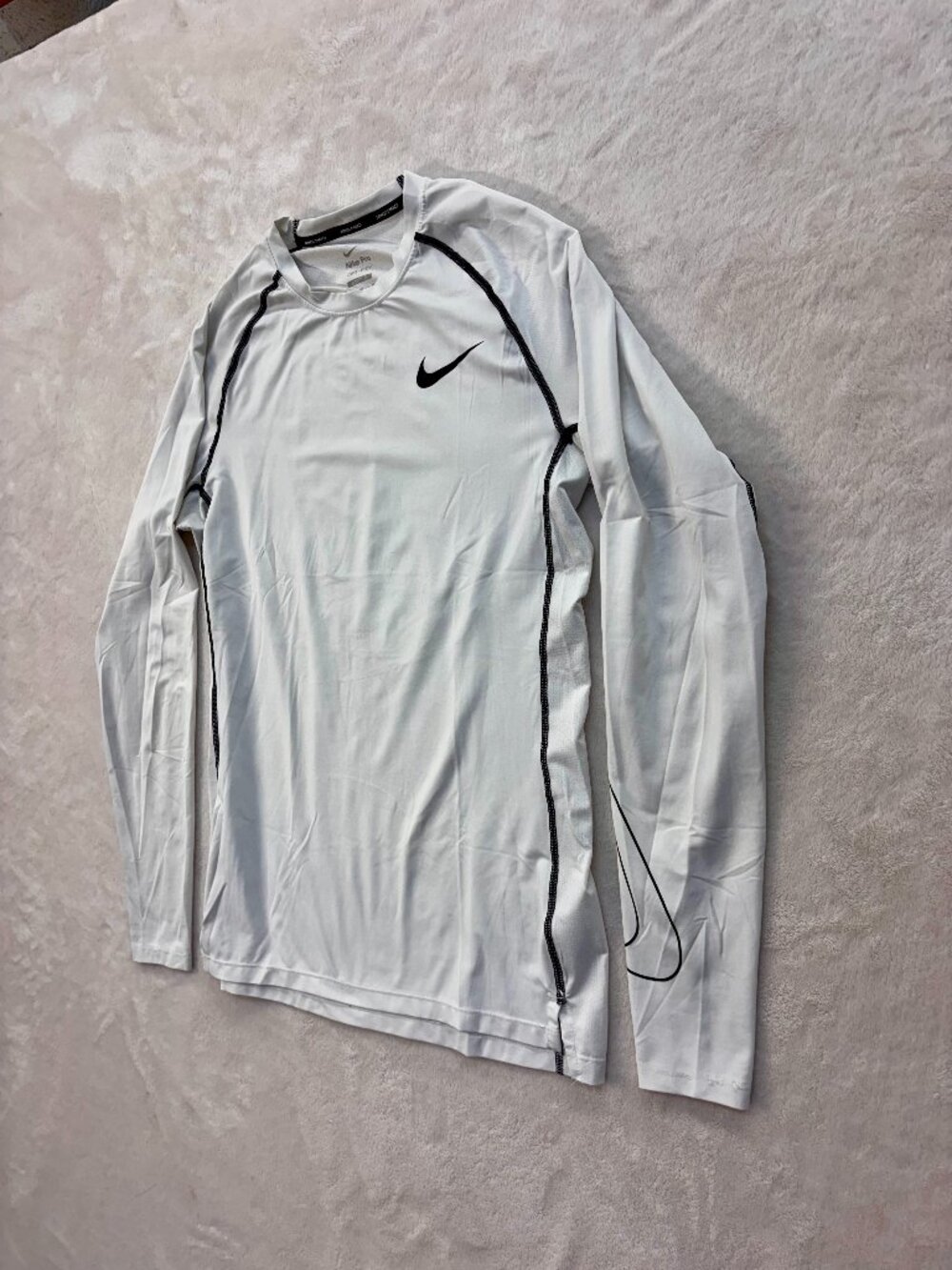 Nike Pro Dri-Fit Slim-Fit Men's White Long-Sleeve --- Size: Medium!!